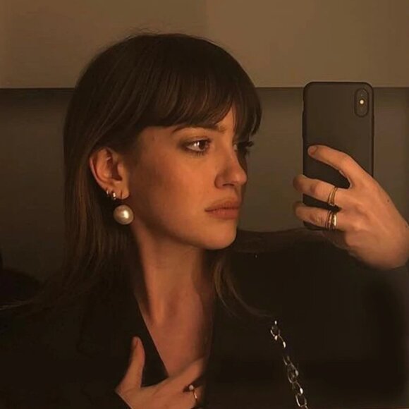 Gold Filled Simulation Pink Pearl Big Round Drop Earrings - New - Picture 5 of 9